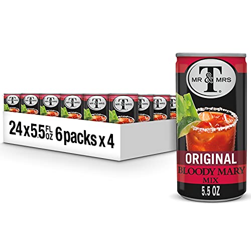 Mr & Mrs T Original Bloody Mary Mix, 5.5 fl oz cans (Pack of 24)