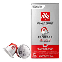 Load image into Gallery viewer, illy Espresso Classico Coffee, Classic Roast (Medium Roast) (40-Count single serve capsules, compatible with Nespresso Original Line System coffee machines)
