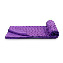 Load image into Gallery viewer, Yoga Mat Towel Microfiber No-Slip Yoga Mat Cover Towels Sweat Absorbent and Soft Lightweight 72 inch x 25 inchPurple
