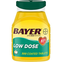 Load image into Gallery viewer, Aspirin Regimen Bayer 81mg Enteric Coated Tablets, #1 Doctor Recommended Aspirin Brand, Pain Reliever,300 Count
