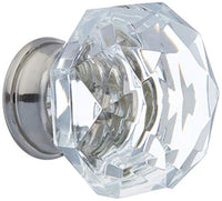 Baldwin 4325150 Crystal Cabinet Knob in Satin Nickel