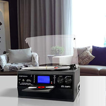 Load image into Gallery viewer, DIGITNOW Bluetooth Record Player Turntable with Stereo Speaker, LP Vinyl to MP3 Converter with CD, Cassette, Radio, Aux in and USB/SD Encoding, Remote Control

