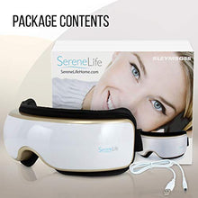 Load image into Gallery viewer, Heated Therapy Electric Eye Massager - Wireless Temple and Eye Massager Tool with Air Pressure and Vibration for Migraine, Built-in Battery, Headache and Stress Relief Equipment - SereneLife SLEYMSG55

