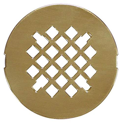 Plumbest D40-003 Decorative Shower Drain Strainer, Polished Brass