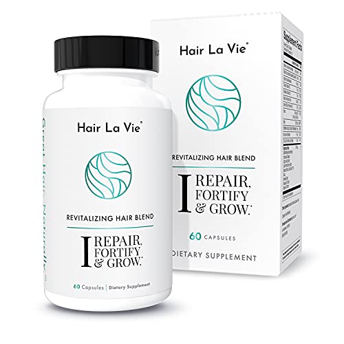 Hair La Vie Revitalizing Blend Hair Vitamins with Biotin, Collagen and Saw Palmetto for Fast Hair Growth for Women and Men