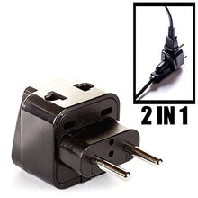Load image into Gallery viewer, OREI Europe Power Plug Adapter Works in Russia, Turkey, Ethiopia, Korea, Monaco and More (Type C) - 4 Pack, Black
