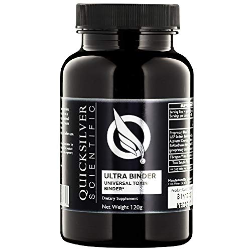 Quicksilver Scientific Ultra Binder - Activated Charcoal, Bentonite Clay Gut Health Supplement for Detoxification & Digestive Health - Active Cleansing Support Powder (120g)