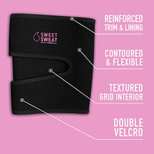 Load image into Gallery viewer, Sweet Sweat Thigh Trimmers for Men &amp; Women ~ Increases Heat &amp; Sweat to the Thighs ~ Includes Mesh Carrying Bag (Pink Logo, Medium)
