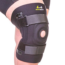 Load image into Gallery viewer, BraceAbility Knee Brace for Large Legs and Bigger People with Wide Thighs - Kneecap Protection Pad Treats Patellar Tendonitis, Chondromalacia, Patellofemoral Pain, Instability and Dislocation (2XL)

