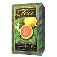 Guava Ginseng Tropical Green Tea, All Natural, 20 Teabags, Blended and Packed in Hawaii