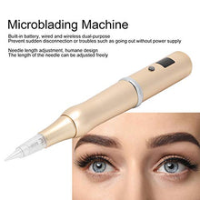 Load image into Gallery viewer, Tattoo Machine, Semi Permanent Tattoo Machine Tattoo Pen Wireless and Wired Operation, Eyebrow Lips Eye Liner Makeup Microblading Machine General Purpose All Throw Spiral One Piece Needle(US)
