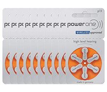 Load image into Gallery viewer, powerone Size 13 Hearing Aid Batteries Zinc Air P13 Pack of 60
