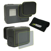 Load image into Gallery viewer, Wasabi Power Lens Cap (x2) &amp; Screen Protector (x2) for GoPro HERO7, HERO6, HERO5 Black
