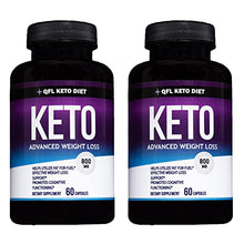 Load image into Gallery viewer, Keto Diet Advanced by Natura Miracles/QFL -800MG - 120 Capsules - 60 Days Supply (2 Bottles)
