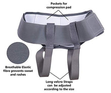 Load image into Gallery viewer, Wonder Care- Grey Inguinal Hernia Support Truss brace for Single / Double Inguinal or Sports Hernia with Two Removable Compression Pads &amp; Adjustable Groin Straps Surgery &amp; injury Recovery belt-Medium
