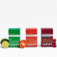 Hydrant Hydrate Blood Orange 12 Stick Packs, Electrolyte Powder Rapid Hydration Mix, Hydration Powder Packets Drink Mix, Helps Rehydrate Better Than Water, 3.7 OZ