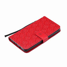 Load image into Gallery viewer, Yiizy Case Cover for Samsung Galaxy J7 (2016) / J710F Case, Rattan Fancy Design Premium Leather Flip Cover Wallet Bumper Slim Lightweight Protective Shell Pouch with Media Kickstand Card Slots (Red)
