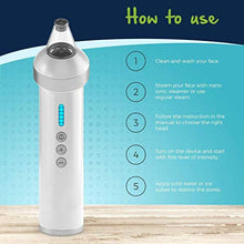 Load image into Gallery viewer, The Original Blackhead Remover Vacuum - Protragen Facial Pore Cleanser Electric Acne Comedone Extractor Kit USB Rechargeable Blackhead Suction Tool with LED Display for Facial Skin (White)

