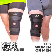 Load image into Gallery viewer, BraceAbility Knee Brace for Large Legs and Bigger People with Wide Thighs - Kneecap Protection Pad Treats Patellar Tendonitis, Chondromalacia, Patellofemoral Pain, Instability and Dislocation (2XL)
