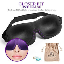Load image into Gallery viewer, Eye Mask for Sleeping, Woman Sleep Mask, Patented Design 100% Blackout Eye Mask, 3D Contoured Comfortable Eye Cover &amp; Blindfold, Great for Travel/Nap/Night&#39;s Sleeping (Purple)
