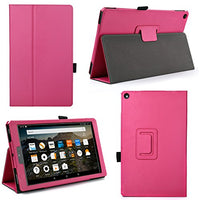 Case for All-New Fire HD 10 2017 - Premium Folio Case for All-New Fire HD 10 Tablet with Alexa 7th Generation (Fire HD 10 (7th Gen), Pink)