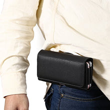 Load image into Gallery viewer, Premium Dual Poacket Horizontal Executive Holster Belt Clip Pouch Case for Samsung Galaxy S9 / S9 Plus/LG G7 / Asus ZenFone 5 / 5Z / Sony Xperia XZ2 / XA 2 / Nokia 8 Sirocc/Alcatel 3 / 3X / 5
