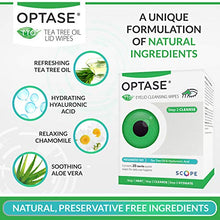 Load image into Gallery viewer, OPTASE Tea Tree Oil Eyelid Wipes - Eyelid Cleansing Wipes for Dry Eyes - Tea Tree Wipes for Blepharitis Treatment - Preservative Free, Natural Ingredients - Step 2 Cleanse - TTO Eye Wipes, Box of 20
