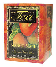 Load image into Gallery viewer, Hawaiian Islands Mango Maui Tropical Black Tea, All Natural - (20 Tea Bags Per Box)
