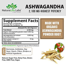 Load image into Gallery viewer, Organic Ashwagandha 2,100 mg - 100 Vegan Capsules Pure Organic Ashwagandha Powder and Root Extract - Stress Relief, Mood Enhancer, Immune &amp; Thyroid Support
