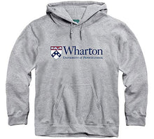 Load image into Gallery viewer, Ivysport University of Pennsylvania Hooded Sweatshirt Wharton Logo, 80% Cotton / 20% Polyester, Grey, Hooded Sweatshirt, X-Large
