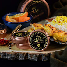 Load image into Gallery viewer, Golden Saffron, Finest Pure Premium All Red Saffron Threads, Grade A+ Super Negin, Non-GMO Verified. For Tea, Paella, Rice, Desserts, Golden Milk and Risotto (3 Grams)
