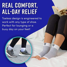Load image into Gallery viewer, Bitly Plantar Fasciitis Compression Socks for Women &amp; Men - Best Ankle Compression Sleeve, Nano Brace for Everyday Use - Provides Arch Support &amp; Heel Pain Relief (White, Medium)
