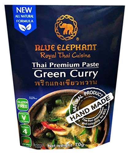 Blue Elephant brand Royal Thai Cuisine GREEN CURRY PASTE Wt. 70 g. // BENJAWAN shop