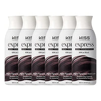 Kiss Express Semi-Permanent Hair Color 100mL (3.5 US fl.oz) (6 Count, Jet Black)