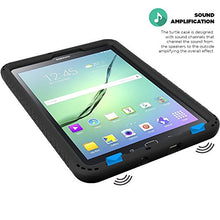 Load image into Gallery viewer, Poetic Galaxy Tab S2 8.0 Case - Poetic [Turtle Skin Series]-[Corner/Bumper Protection][Tactile Side Grip][Sound-Amplification][Bottom Air Vents] Protective Silicone Case Black
