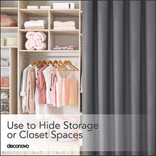 Load image into Gallery viewer, Deconovo Room Divider Curtains for Office (10ft Wide x 9ft Tall, 1 Panel, Dark Grey) Blackout Curtains, Soundproof Room Screen, Thermal Window Drapes for Living Room, Patio Door, Office
