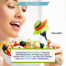 Load image into Gallery viewer, NaturalSlim Helpzymes - Premium Formula Digestive Enzymes for Ultra Digestion &amp; Absorption w/ HLC Acid &amp; Pancreatin - Metabolism Support Supplements - Gluten Free Constipation &amp; Gas Relief - 100 Caps
