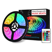 Load image into Gallery viewer, LED Strip Lights Music - DotStone RGB LED Light Strip Kit 16.4ft SMD 5050 Tape Lights, Color Changing Rope Lights with Remote for Bedroom Home Kitchen TV Party Desk Room
