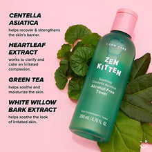 Load image into Gallery viewer, I DEW CARE Zen Kitten | Non-comedogenic Alcohol-Free Toner with Centella Asiatica | Toner for Blemish-Prone and Sensitive Skin | Korean Skincare, Vegan, Cruelty-Free, Paraben-Free, Alcohol-Free
