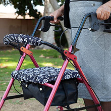 Load image into Gallery viewer, North American Health + Wellness Rollator Cover Set, Rose Floral Design Pattern
