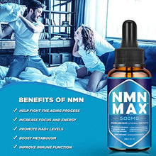Load image into Gallery viewer, NMN MAX Liposomal NMN Drops, Booster NAD Supplement for Energy Metabolism, Cellular Repair &amp; Healthy Aging (Patented Formula) 500mg per Bottle(2)

