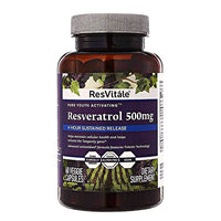 ResVitale Resveratrol 500mg - Anti Aging Skin Care Antioxidants Supplement for Heart Health & Daily Immune Support - Natural Trans Resveratrol Supplement with Grape Extract & Quercetin, 60 Veggie Caps