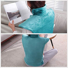 Load image into Gallery viewer, Large Heating Pad for Back and Shoulder, 24&quot;x33&quot; Heat Wrap with Fast-Heating and 5 Heat Settings, Auto Shut Off Available - Lagoon
