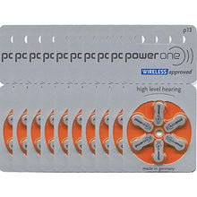 Load image into Gallery viewer, powerone Size 13 Hearing Aid Batteries Zinc Air P13 Pack of 60
