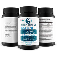 Load image into Gallery viewer, Pure Sugar Balance - Herbal Supplement to Support Healthy Glucose Metabolism - Balanced Blood Sugar Formula - Aid Reduced Inflammation - Antioxidant Blood Health Support
