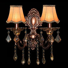 Load image into Gallery viewer, Fuloon Modern European Style Clip On Droplight Wall Lamp Candle Chandelier Lamp Shade 6 pcs Set (Coffee)
