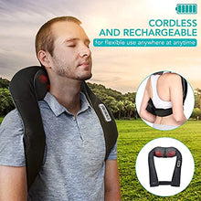 Load image into Gallery viewer, Naipo Cordless &amp; Rechargeable Shiatsu Back Neck and Shoulder Massager with Heat 3D Deep Kneading Massage for Neck, Back, Shoulder, Foot and Legs
