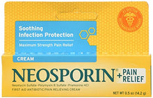 Load image into Gallery viewer, Neosporin Plus First Aid Antibiotic Pain Relieving Cream, 0.5 oz, 4 Count
