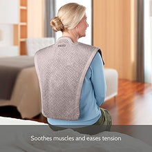 Load image into Gallery viewer, HoMedics Comfort Pro Elite Heated Vibrating Massage Wrap Adjustable Intensity, Soft Fabric, Tension Relief Heat Therapy Heated Shoulder Massage, Relieves Neck, Upper Back &amp; Shoulders
