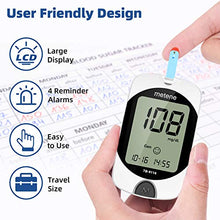 Load image into Gallery viewer, Metene TD-4116 Blood Glucose Monitor Kit, 100 Glucometer Strips, 100 Lancets, 1 Blood Sugar Monitor, 1 Lancing Device, Blood Sugar Test Kit, No Coding

